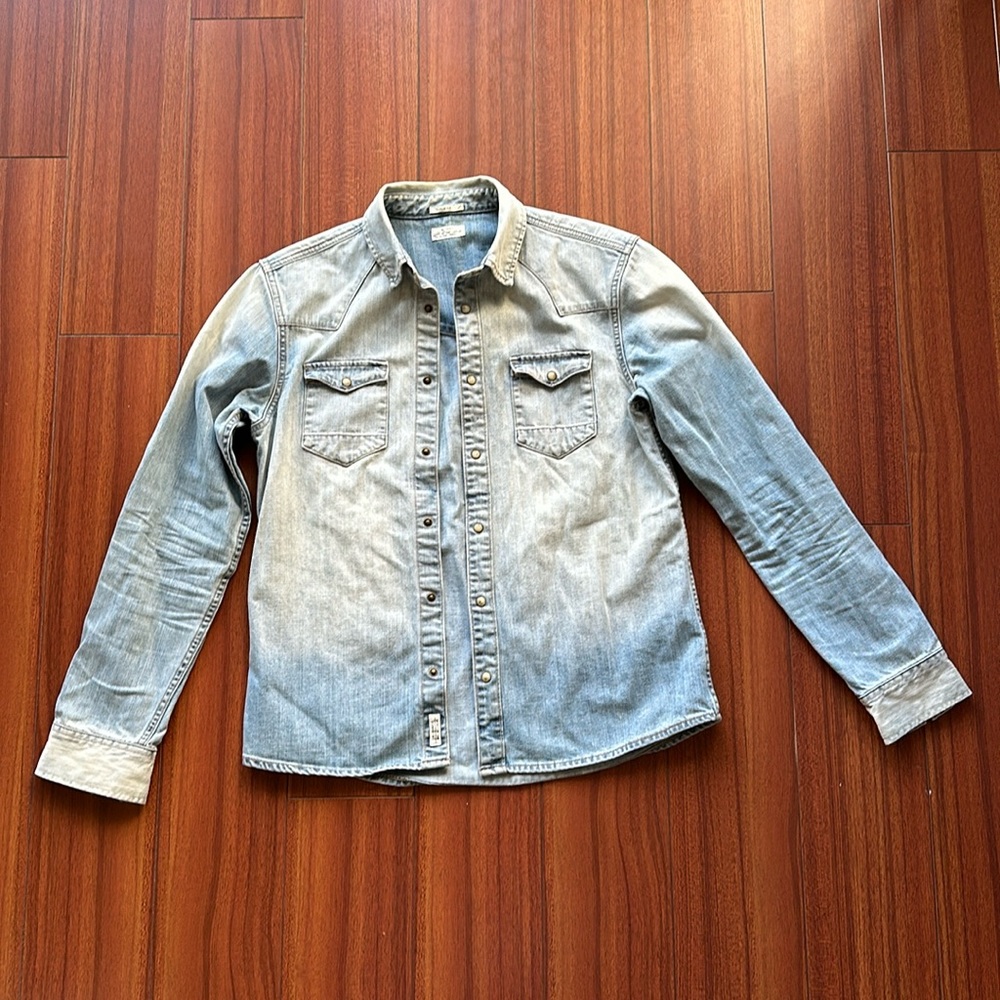 Western Denim Button Down Shirt